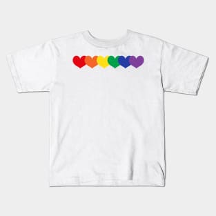 LGBT Pride Hearts Kids T-Shirt